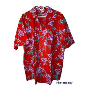 Vintage Island Vibrations of Hawaii Men's Size XL Button Up Shirt Hawaiian